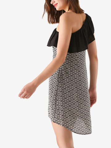 Caroline One Shoulder Mini Dress - Shopmossrose